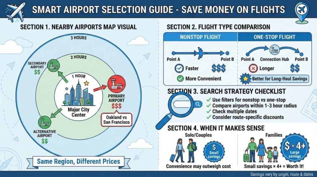 Finding Cheaper Flights from Nearby Airports