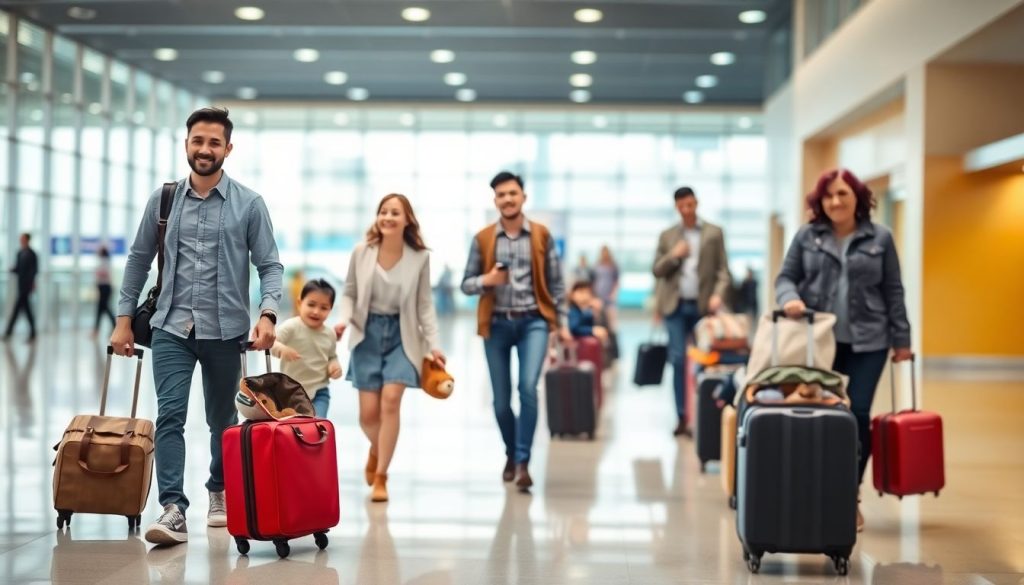 Organised Family at Airport