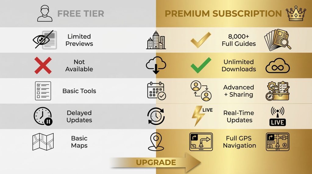 Lonely Planet Guides Free Vs Subscription